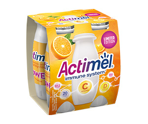 Actimel pomaranč + vit.C (4x100g) 