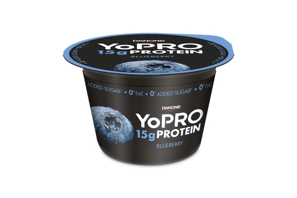 YoPRO - Odtučnený zakysaný výrobok so sladidlami - Čučoriedka
