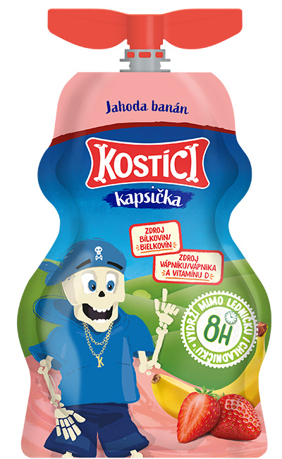 Kostíci - kapsička - jahoda-banán  